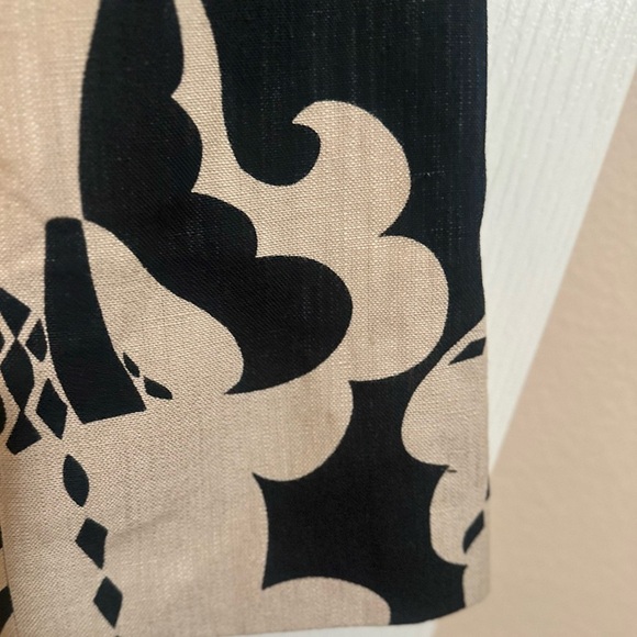 Women’s SEMANTIKS Beige Black Floral Linen Blend Snap Buisness Casual Blazer 10 - Picture 3 of 10